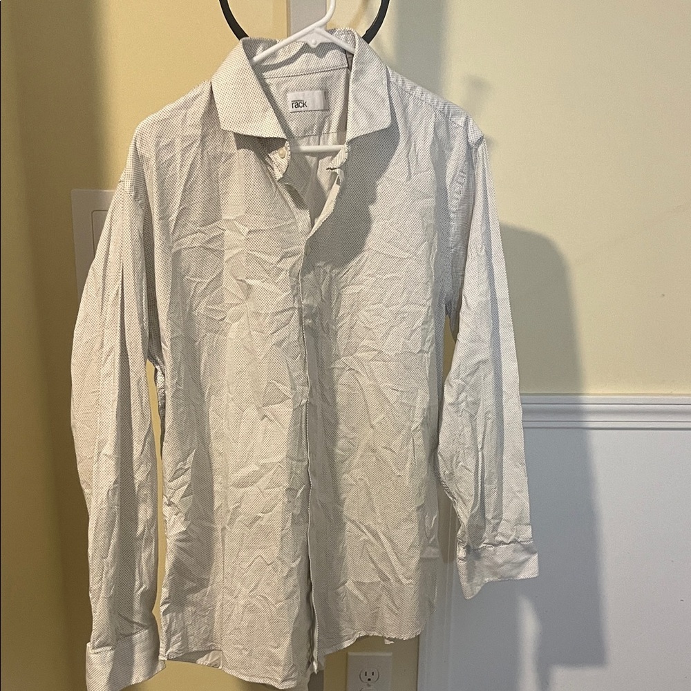 Nordstrom Rack White Polka Dot Shirt